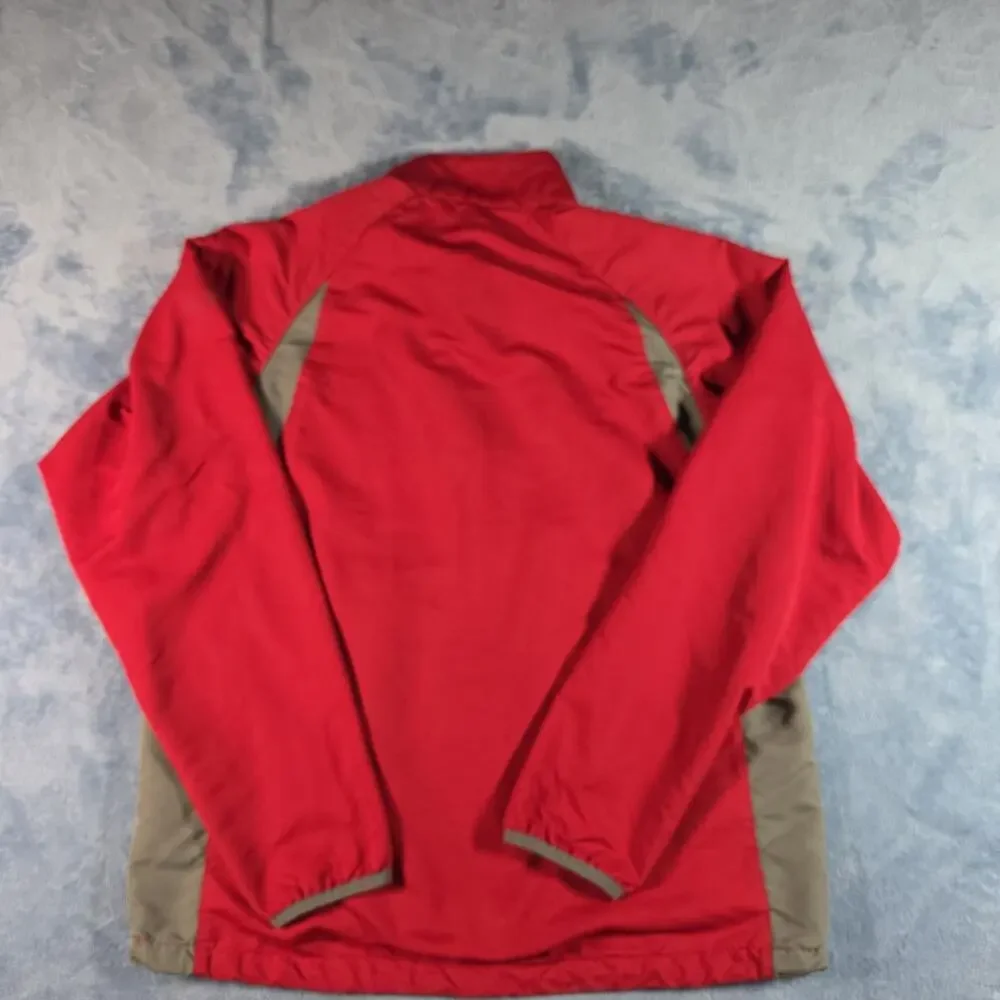 Columbia XCO Men’s M Red Gray 1/4 Zip Packable Softshell Pullover Jacket